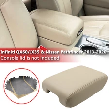 Fits QX60 JX35 2013-2020 Center Console Lid Armrest Vinyl Cover Wheat Tan