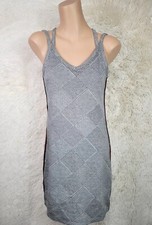 Wild Fable Dress Womens Size M Halter Y2K Vneck Black & White Rayon V