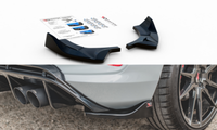Cup Diffusor Seiten AnsäTze Schwarz FüR Ford Fiesta ST MK8 Heck Rear Side Flaps