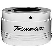 Rinehart - 900-0157 - MotoPro 45 End Caps, 4.5in. - Traditional Chrome