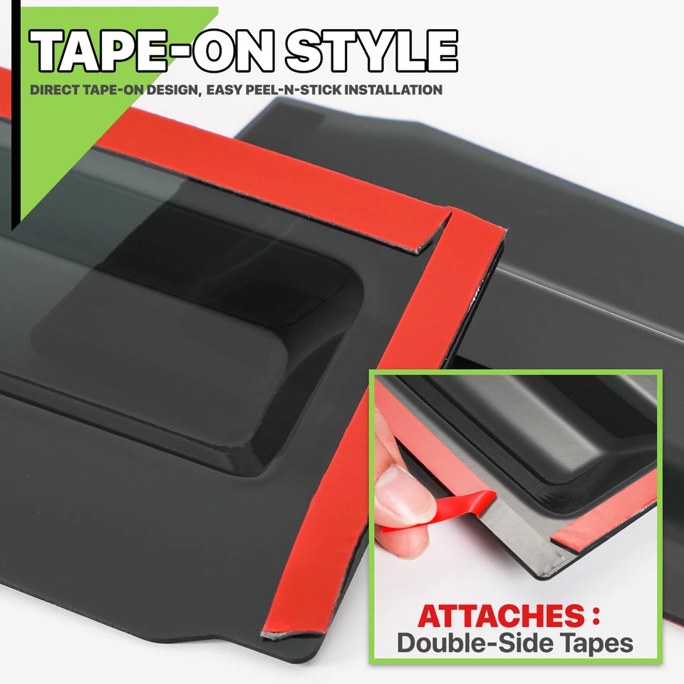 Visera de ventana con cinta adhesiva para sombra Somke ventilación viento lluvia deflector apto 01-12 Ford Escape Foto 3 de 4