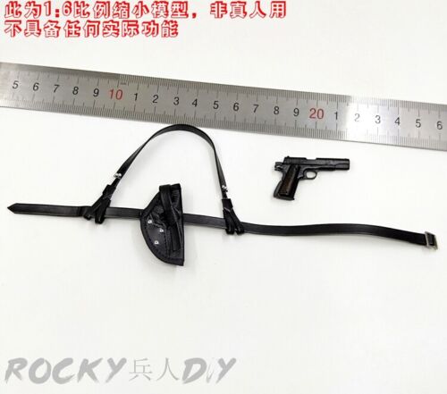 M1911 Pistol & Leather Strap Holster for RingToys Pedro The Hierophant V 1/6 - Picture 1 of 2