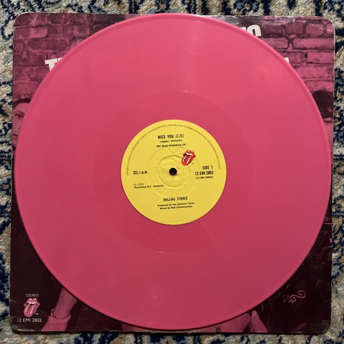 THE ROLLING STONES 12” 2802 MISS YOU / FAR AWAY EYES Pink Vinyl UK VINYL - Picture 3 of 6