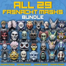FALLOUT 76 [PC] ALL 29 FASNACHT MASKS BUNDLE [INCLUDING 4 GLOWING MASKS]