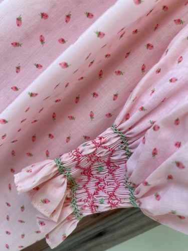 Womens Vintage Hand Made Smocked Heirloom Victorian Maxi Dress M/L - Picture 5 of 11