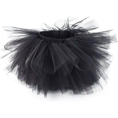 Girls Black Tulle Tutu Skirt 6-Layered Fluffy Skirt Petticoat Ballet Small 2-3T