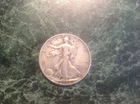 1946 Walking Liberty Half Dollar (tan/black)