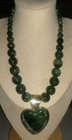 Vintage DTR Sterling Silver Seraphinite Heart  Necklace 16"-19" — photo 4
