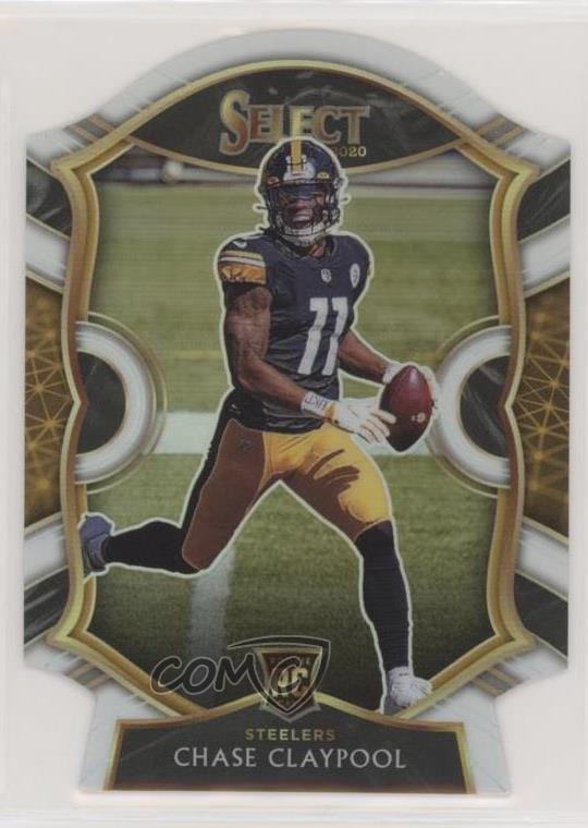 2020 Panini Select Concourse White Prizm Die-Cut Chase Claypool #70 08k5