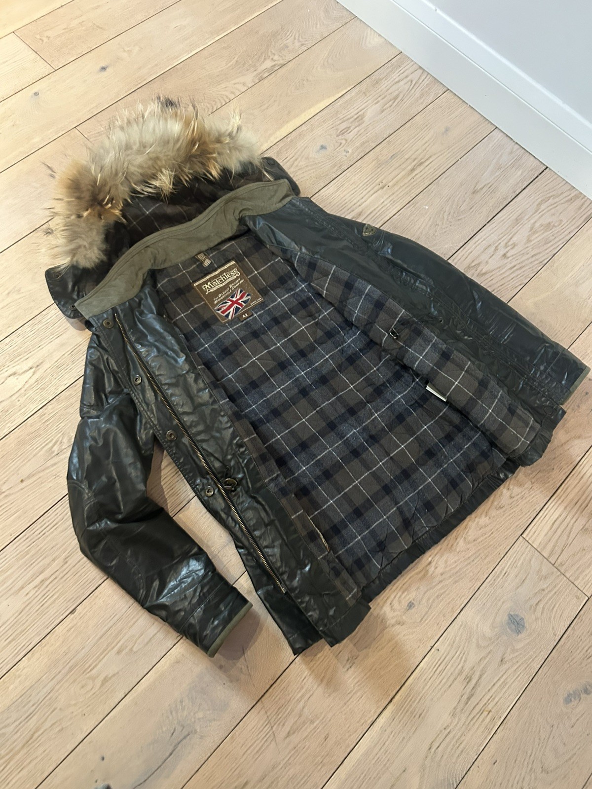 Genuine Matchless Waterproof Lined Fur Trim Parka Coat Jacket Size 10 Or 42 image 8