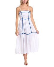 Madison Miles Midi Dress Women's White S