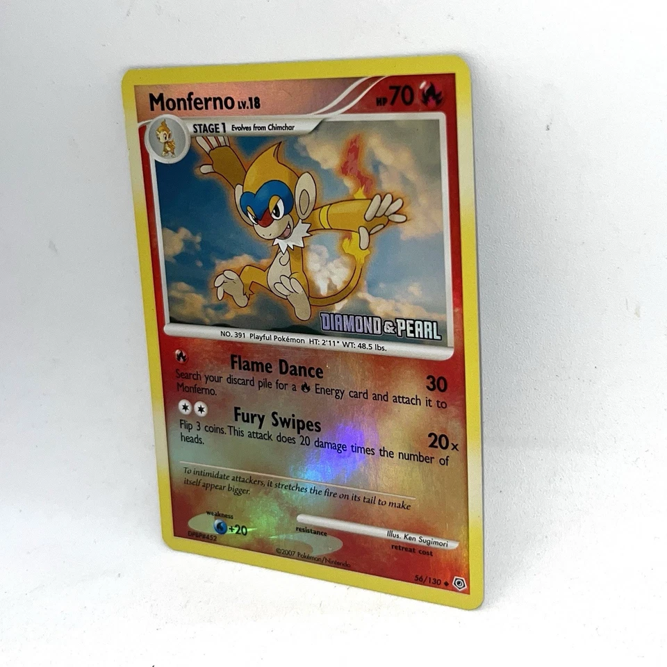 Monferno Diamond & Pearl 056/130 Burger King Reverse Holo Stamped MP - Image 4 of 4