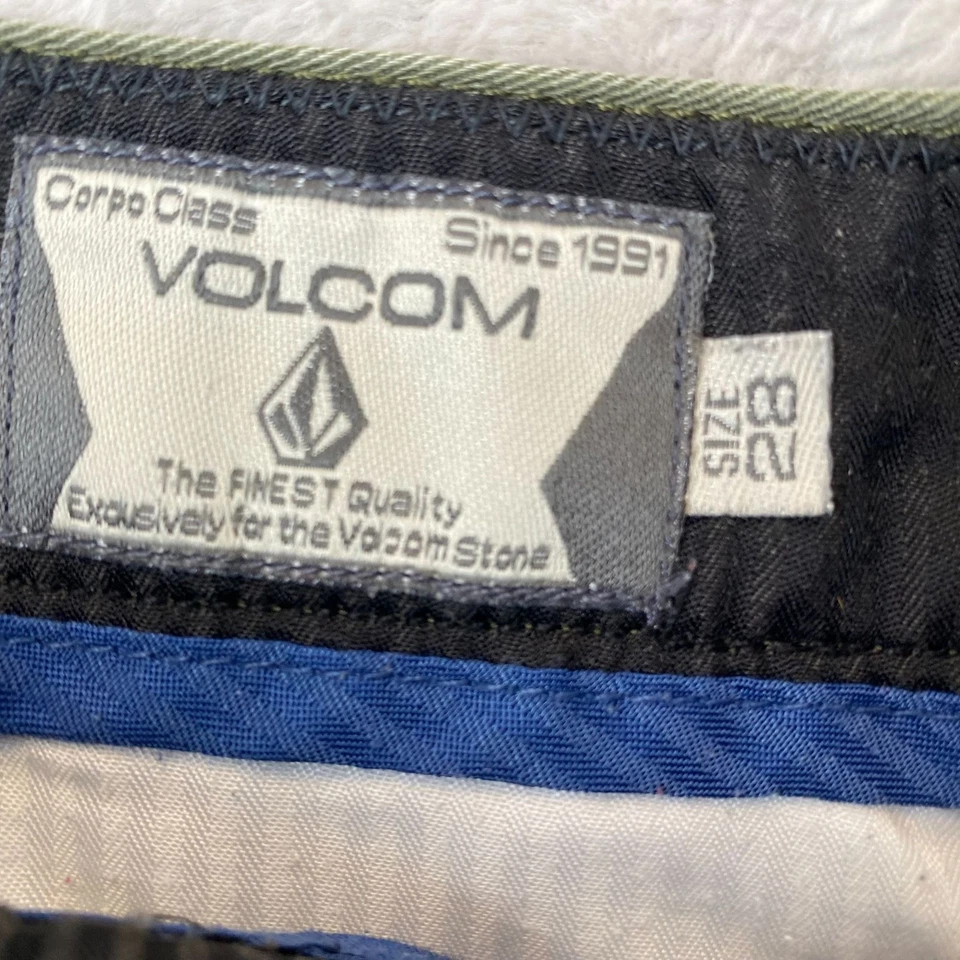 Pantalones Cortos Volcom Para Hombre Talla 28 Clase Carga Verde Oliva Clásicos Informales Foto 3 de 4