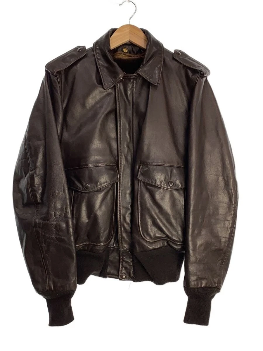 Chaqueta de cuero Schott Blouson 40 gamuza marrón