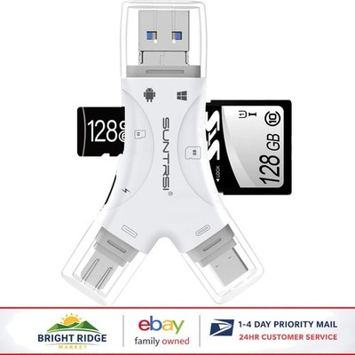 Dual Slot SD Card Adapter for iPhone, iPad, Android, and Mac Compatibility