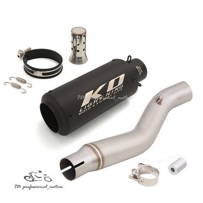 Slip on CBR250R 2011-2016 for Honda Exhaust System Link Pipe Black Muffler Tips