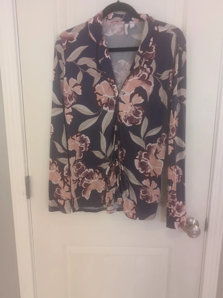 Nordstrom Women's Size S Floral Print 2 Piece Pajama Set Modal Spandex Soft  - Image 3 of 4