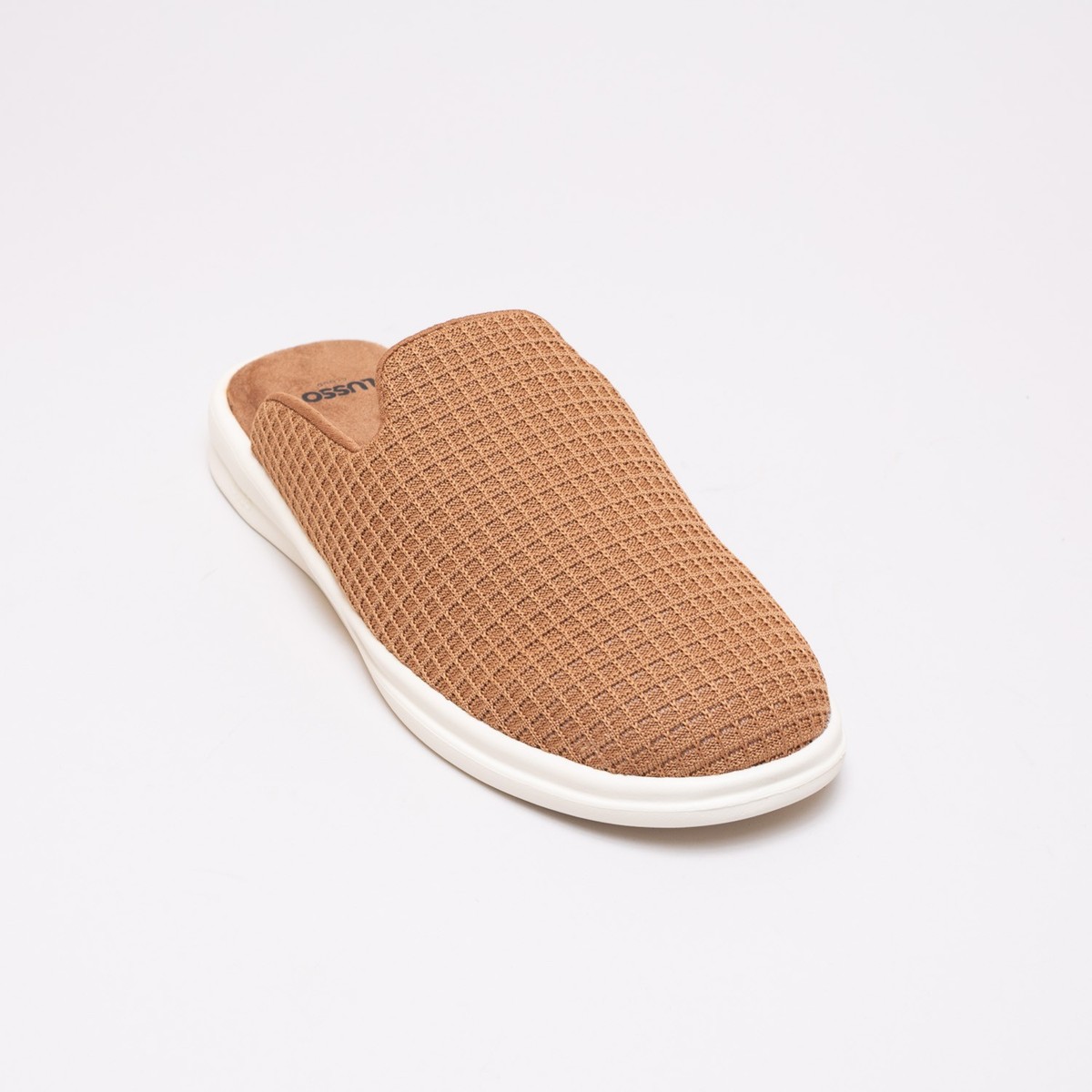 Lusso Cloud Pelli Mens Brown Smooth Leather Mules Slip On Comfort Shoes Size 12 Pelli - NPT Chestnut Waffle / Marshmallow main image 4