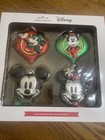 Disney Mickey & Minnie Hallmark 4 Icon Blown Glass Christmas Ornaments NEW  BOX — photo 5