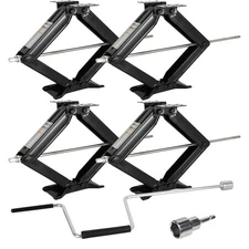 WEIZE 6500lbs Leveling Scissor RV Stabilizer Jacks 24" 4 PCS for Trailer Camper