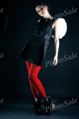  Hot Photo Beautiful Woman Panty Hose Long Legs Model feet 4×6 Glossy Print