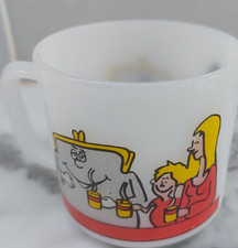 Vintage Milk Glass Mug Advertising? Coffee France Arcopal?