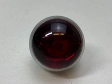 NOS motorcycle bicycle 1" GLASS REFLECTOR license plate RED Domed #16