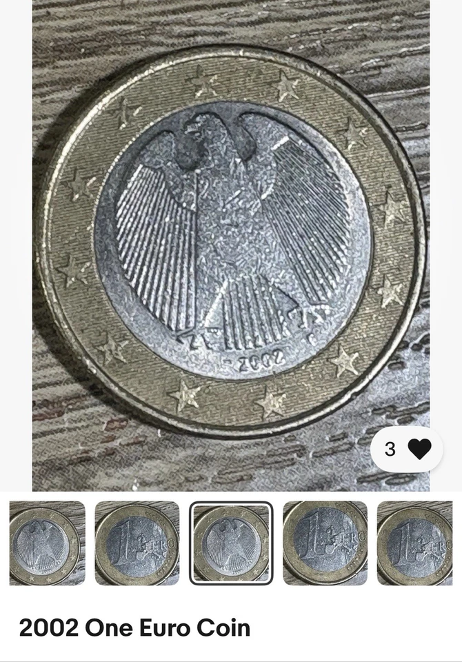 Monedas de 1 euro Alemania 2002 Foto 4 de 4