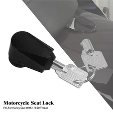 Black Seat Lock Push Pin 2 Keys Anti Theft Set For Harley Sportster Touring Dyna