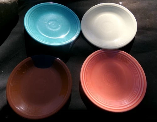 Lot of 4 Fiesta Ware 7-1/4" Bread/Salad  Plates Mixed Colors Homer Laughlin USA