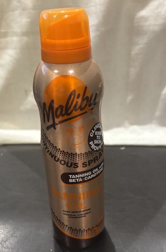 Malibu Con Continuous Spray Tanning Oil With Beta Carotene  175ml Spray ￼