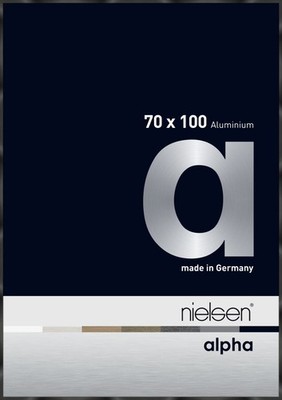 Nielsen Aluminium Bilderrahmen Alpha TCSC 70x100 cm eloxal schwarz glanz
