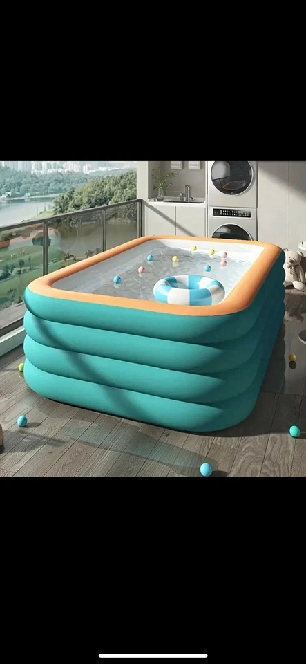 Familienpool 210*140*56GartenpoolSommer Planschbecken - Bild 3 von 4