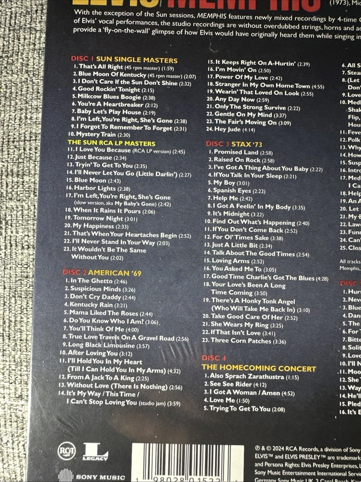 Elvis Presley: Memphis (CD) Box Set 5CD NEW /SEALED - Image 3 of 4