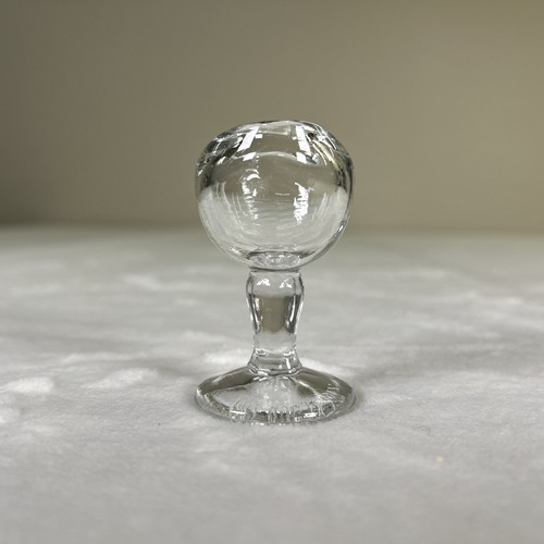 Vintage Antique Clear Thick Manganese Glass Optical Eyewash Care Cup Glows Chrty - Picture 4 of 9