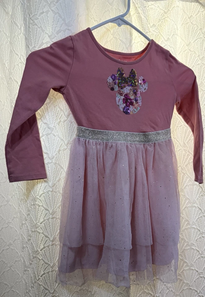 Disney Jumping Beans Limited Edition Collection Girls 4 Minnie Sequins Dress - Image 2 of 4