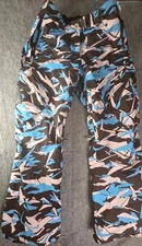 Women DC Size Small Snow Pants Ski Snowboard Multicolor Cargo Pockets Lined