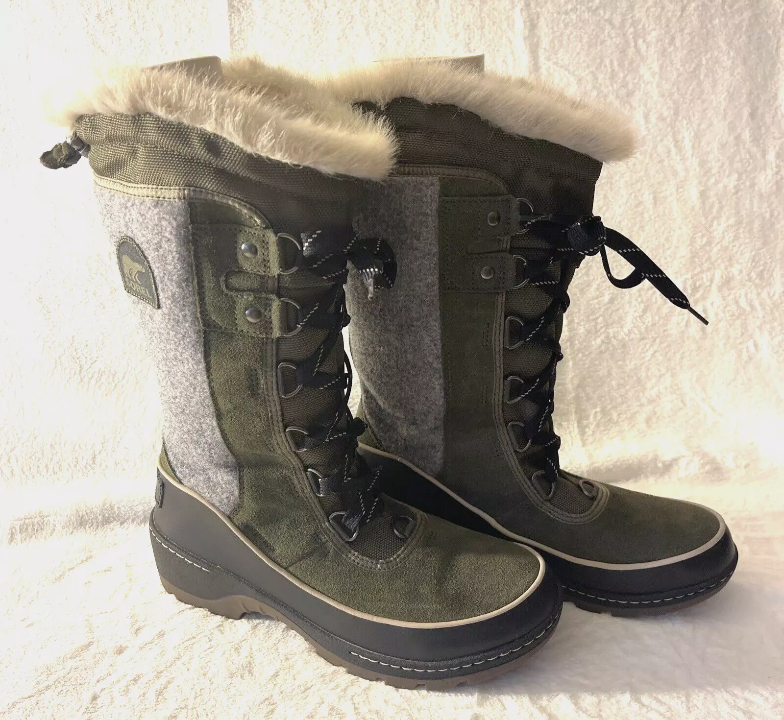 sorel tivoli high ii suede winter faux fur lined boots
