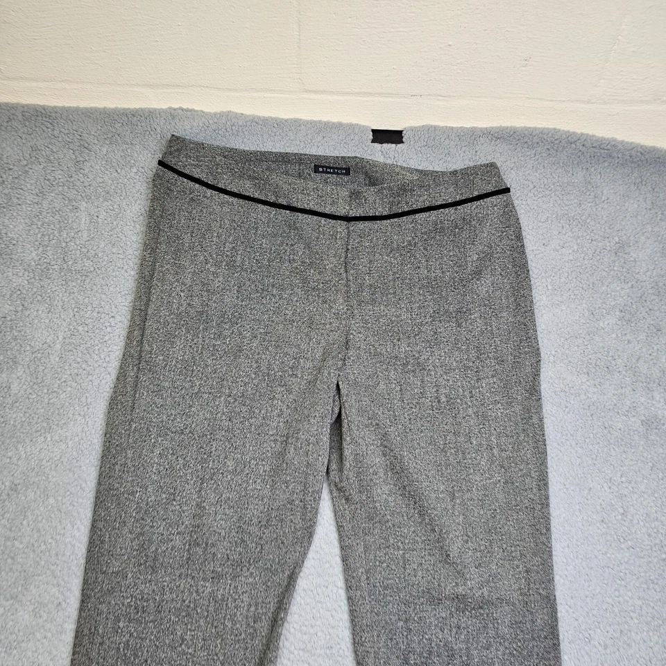 Брюки женские Axcess 14 серые плоские спереди платье брюки Liz Claiborn - Изображение 4 из 4