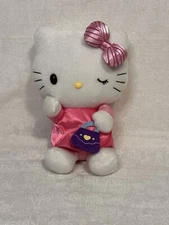 Vintage Hello Kitty Plush Stuffed Animal Toy Pink Dress Wink Toy 12'' 2007 Y2K C