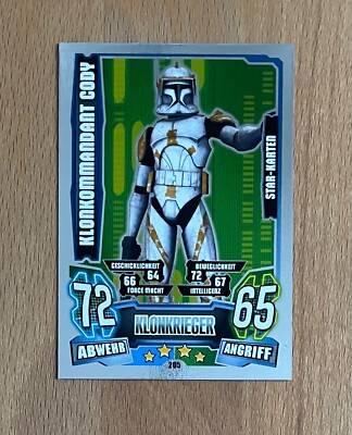 Topps Star Wars Force Attax Clone Wars Serie 4 Karten - Star-Karten Auswahl