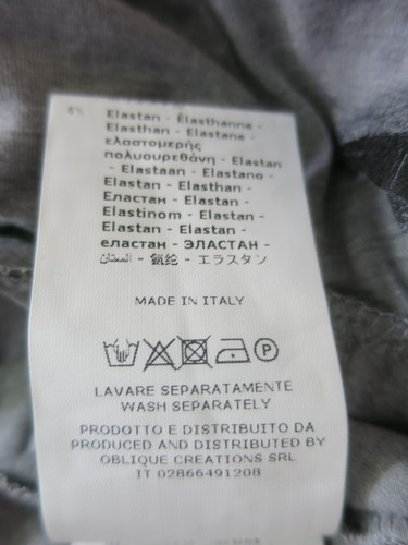 Top Oblicuo Gris Negro Rayas Asimétricas Cuello en V Manga Larga Italia XS UE 0 - Imagen 4 de 15