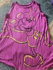 Woman's Disney Parks Mickey Racer Back Tank Sleeveless Tee Gold Purple W