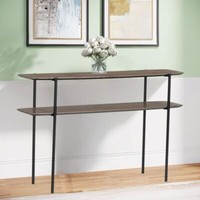 Moderner Konsolentisch Pina 120Cm Taupe Pinien-Optik Konsole Metallgestell