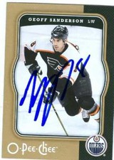 Geoff Sanderson autographed Hockey Card (Edmonton Oilers) 2007-2008 O-Pee-Chee