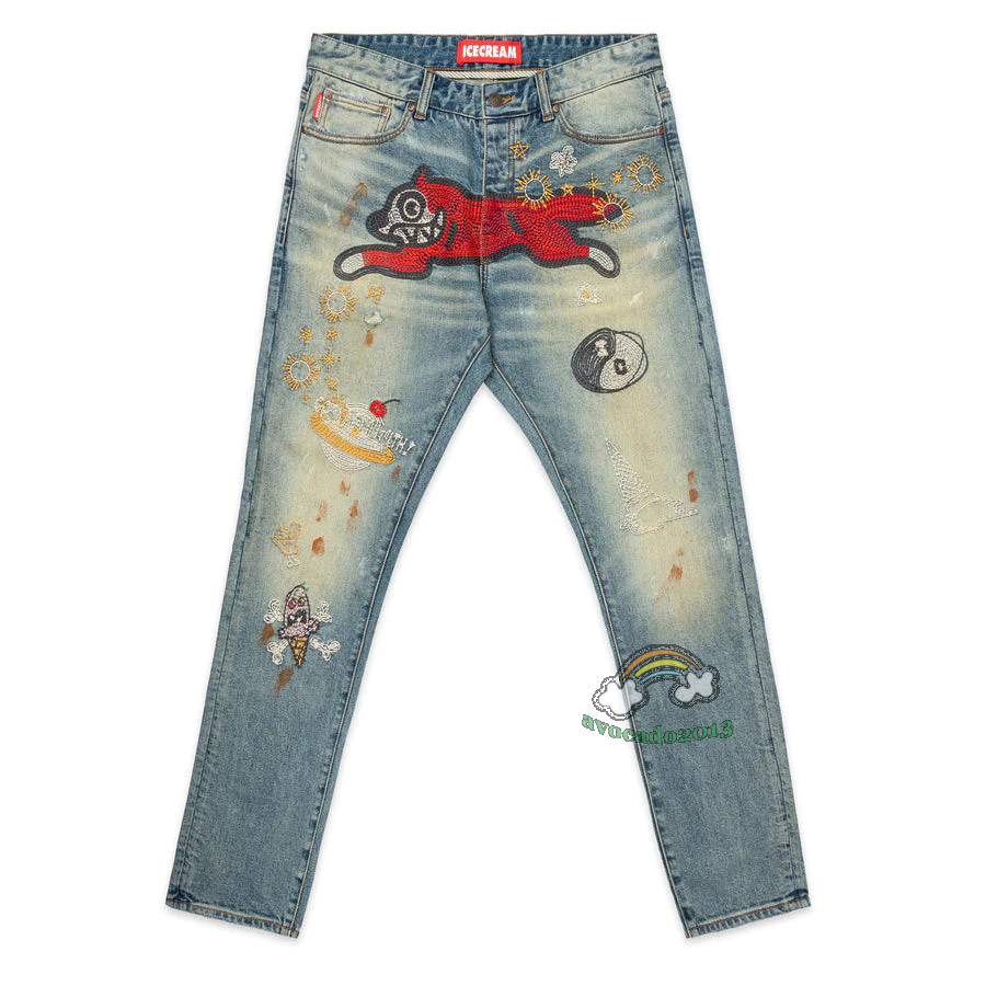 NWTBBC Icecream Embroidery Running Dog Men's Jeans Size 30 NWTBBC Icecream Embroidery Running Dog Men's Jeans Size 30