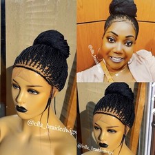 Ready To Ship Full Lace Micro Braids Wig Braided Wig For Black Women