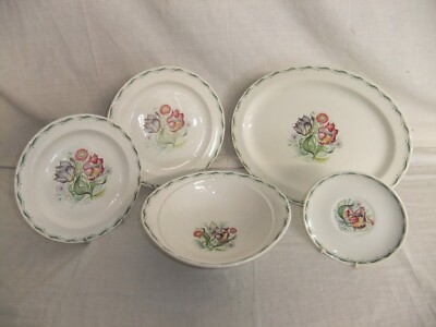 c4 Pottery Susie Cooper England - Papagei Tulpe #2396 - Vintage Geschirr - 3B7B