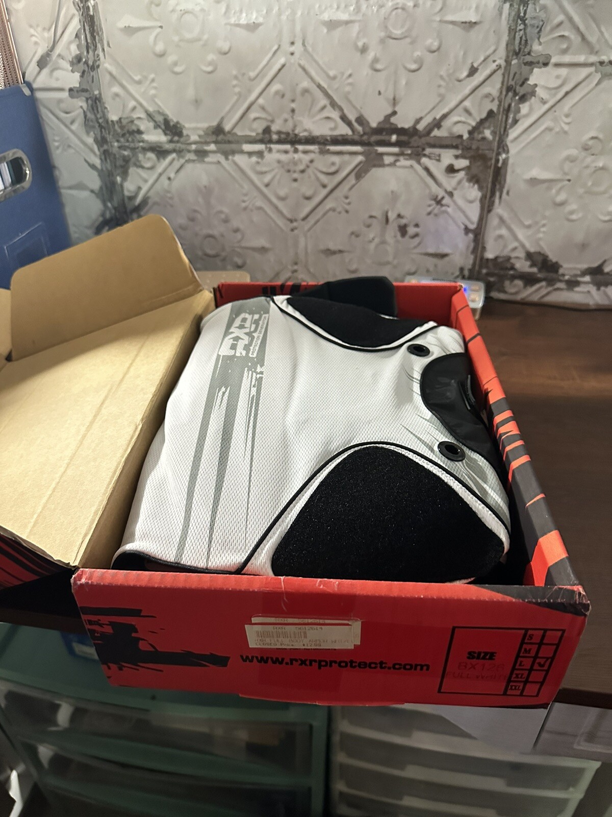 RXR MX Chest Protector Roost Guard Body Armor Black Large Air Shock