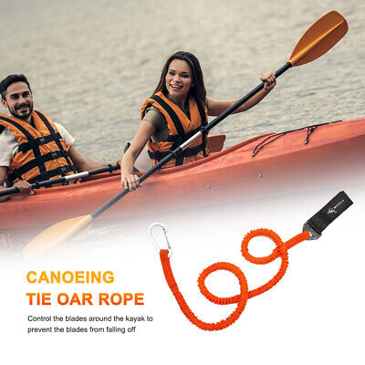 Pack of 2 Kayak Paddle Leash Rope Elastic Fishing Rod Safety